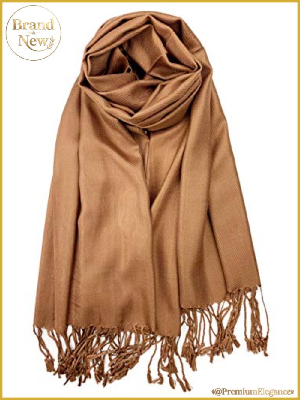 Pashmina Silk Fringe Shawl Wrap Scarf for Wedding Evening